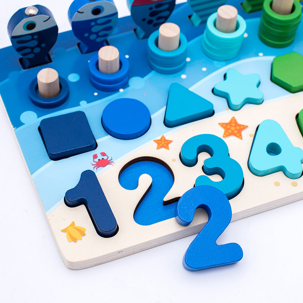 Kids Montessori Educational Wooden Math Children Toys