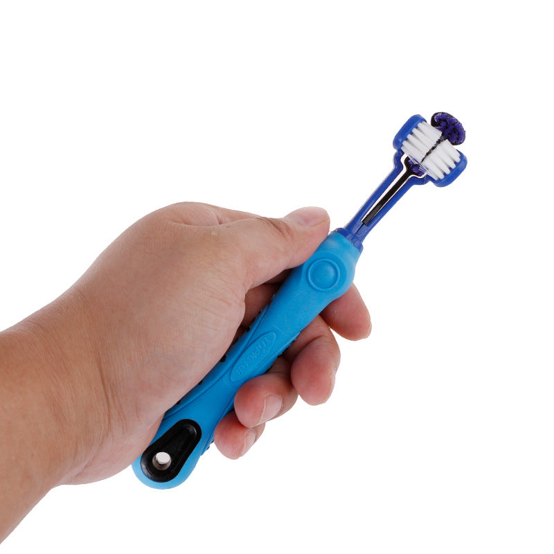 New Three-Head Toothbrush for Pets