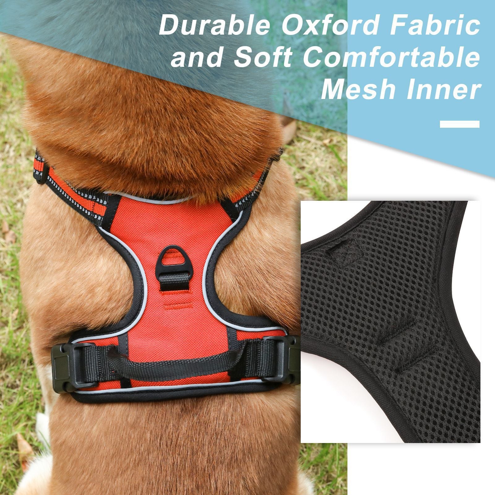 Reflective dog leash vest style