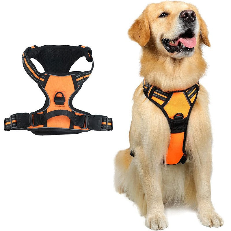 Reflective dog leash vest style