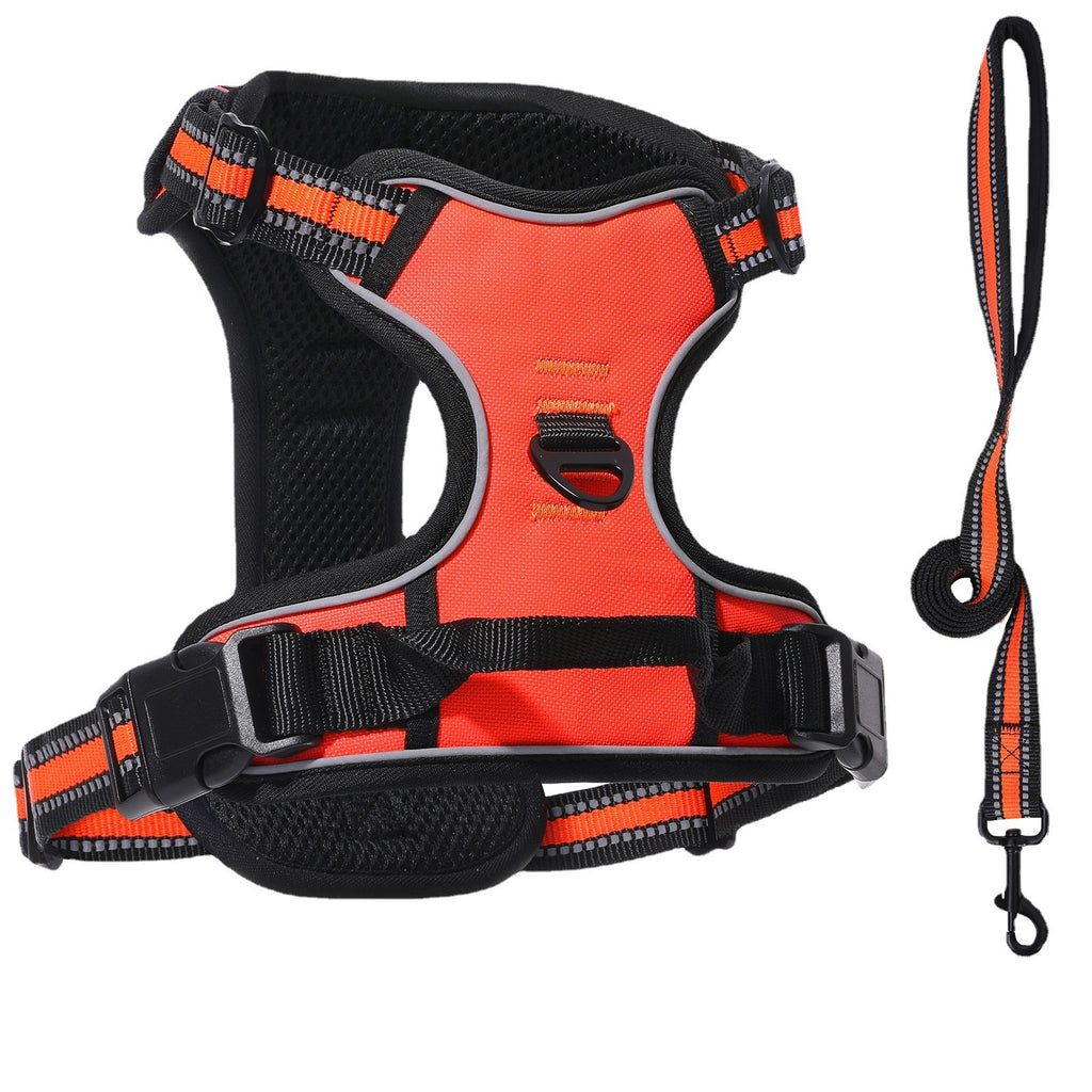 Reflective dog leash vest style