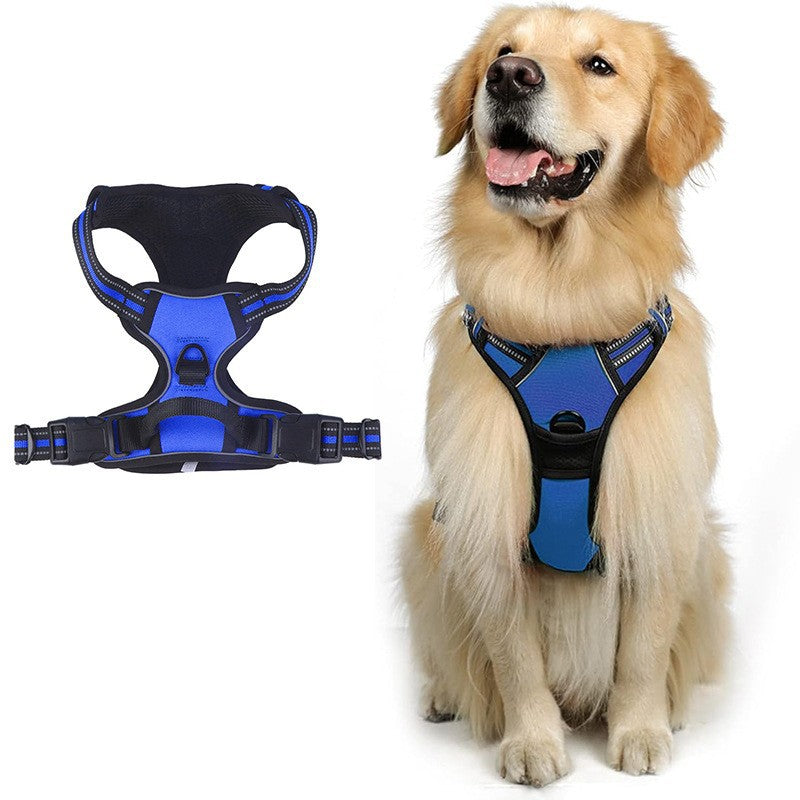 Reflective dog leash vest style