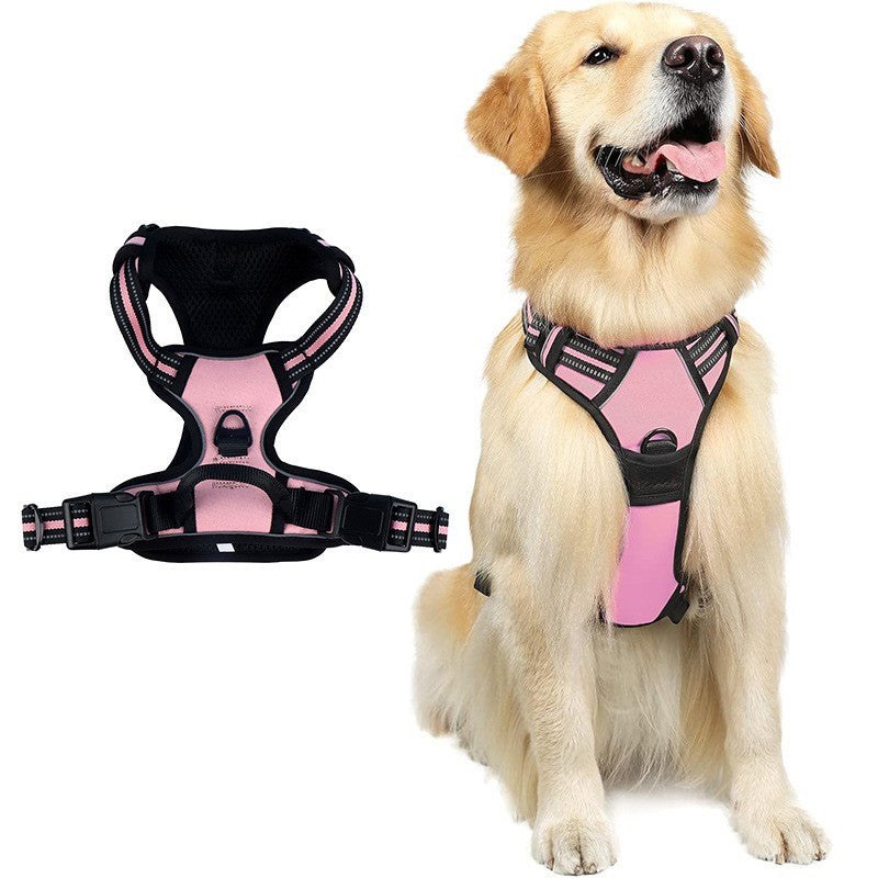 Reflective dog leash vest style