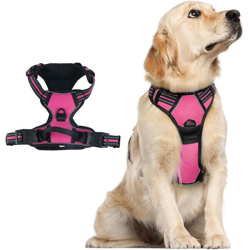 Reflective dog leash vest style