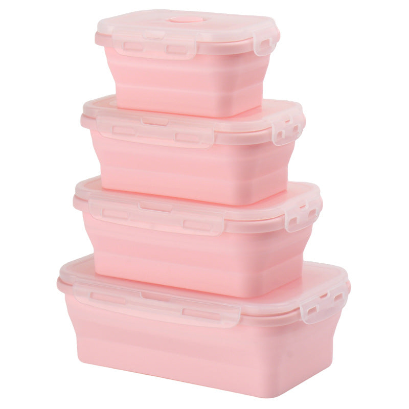 Foldable silicone lunch boxes