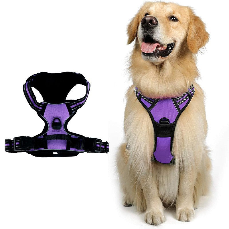 Reflective dog leash vest style