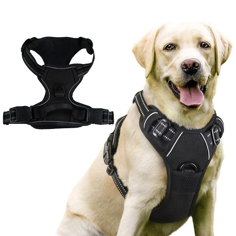 Reflective dog leash vest style