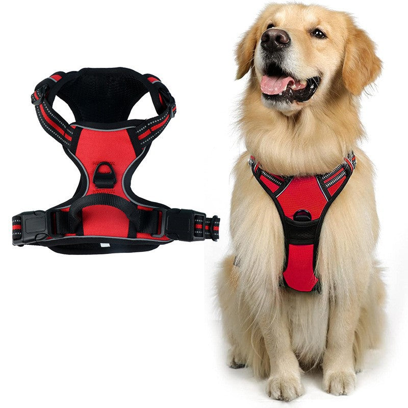 Reflective dog leash vest style