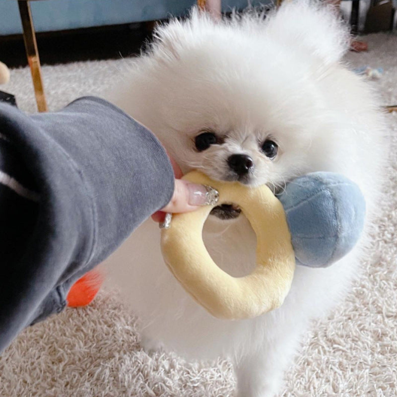 Korean diamond ring set dog toy