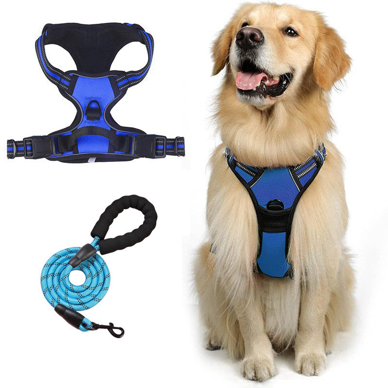 Reflective dog leash vest style