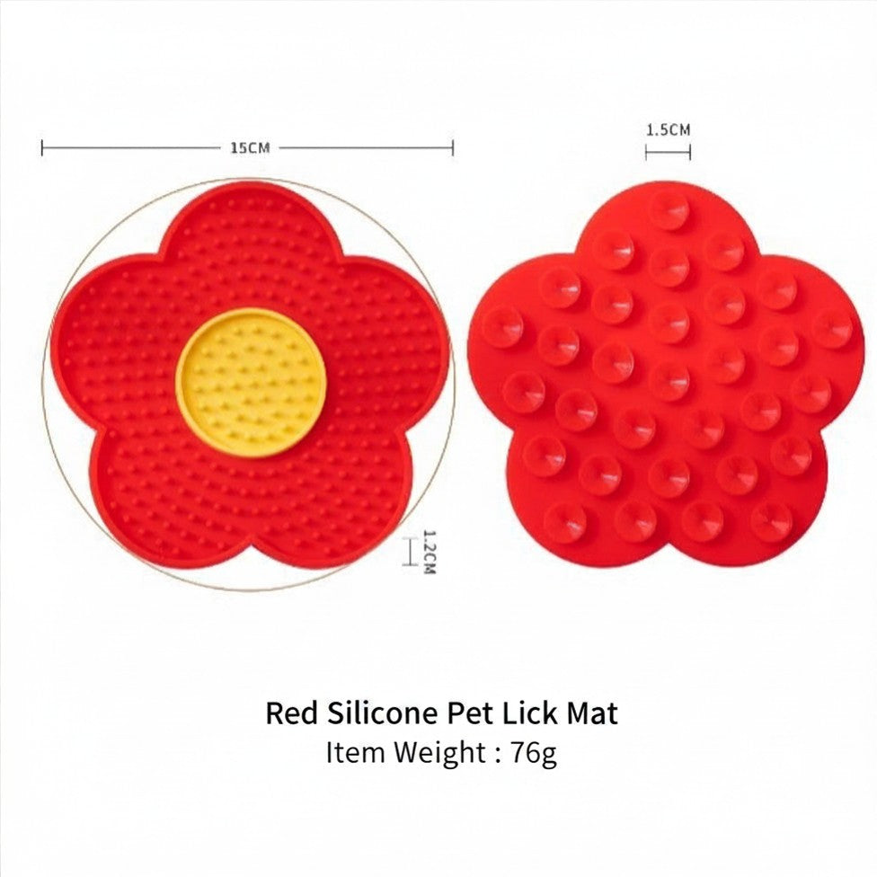 🌻 Sunflower Dual-Color Lick Mat – Anti-Anxiety, Slow Feeder, Non-Slip Base 🍽️🐱